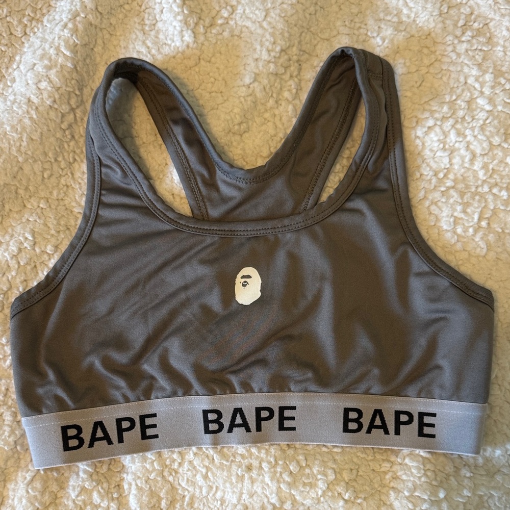Bape Charcoal Racerback Sports Bra